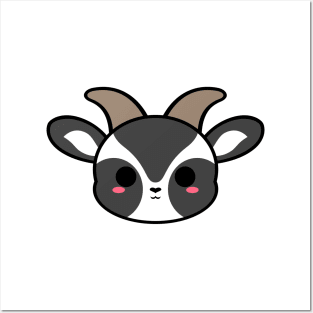 Cute Black Goat Posters and Art